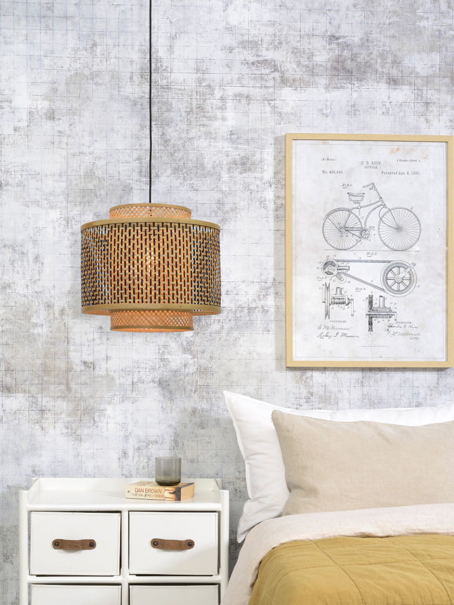 Suspension Bhutan Ø40 cm avec abat-jour en Bambou naturel au design naturel par Good & Mojo